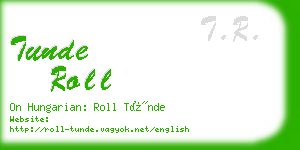 tunde roll business card